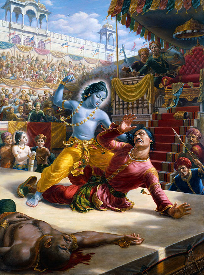 Krsna kills Kamsa