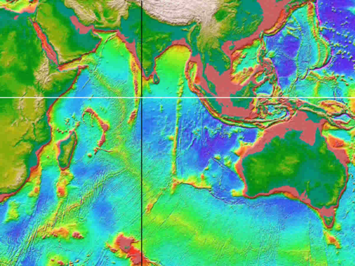 Bathymetric map of -130 meters