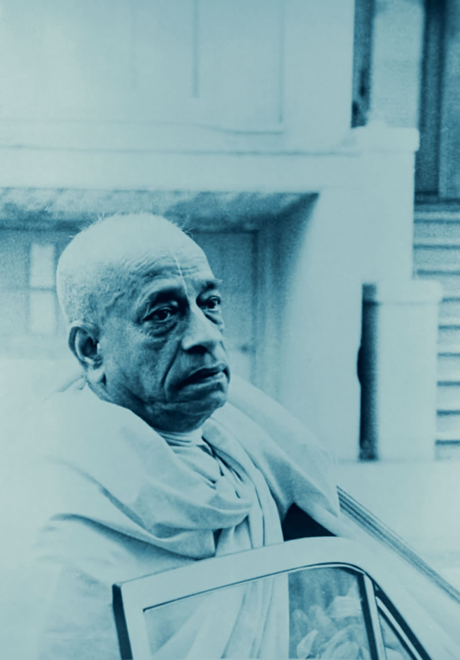 Srila Prabhupada getting into a car